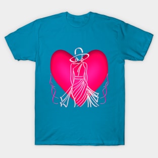 Elegance in Love, women with true heartfelt style T-Shirt